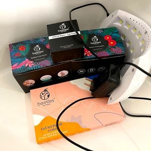 Beetles Gel Polish Bundle - 12 colors, art polishes, UV lamp, base/top coats